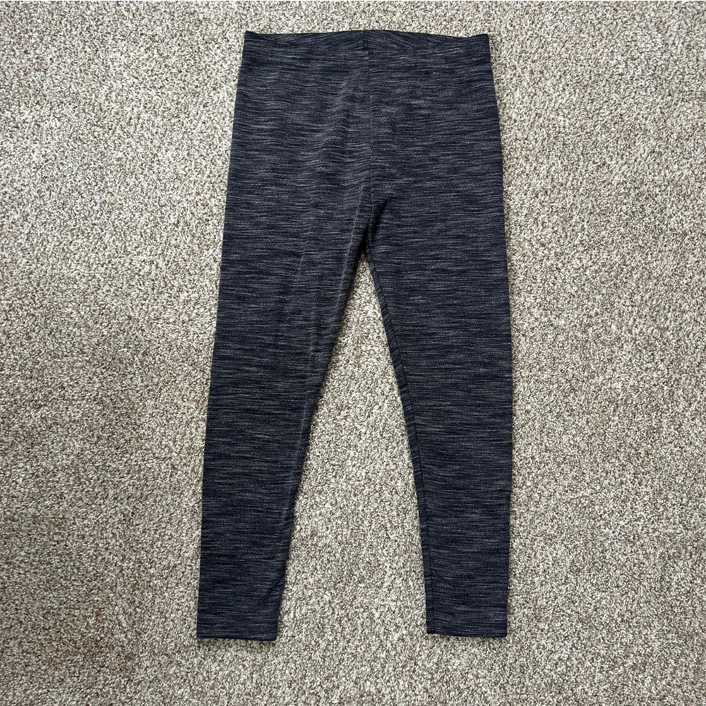 LOFT Marled Grey Leggings Athleisure Comfy Neutral Casual Athleticwear Large